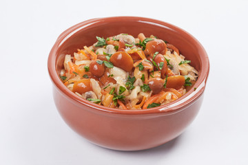 cabbage with mushrooms