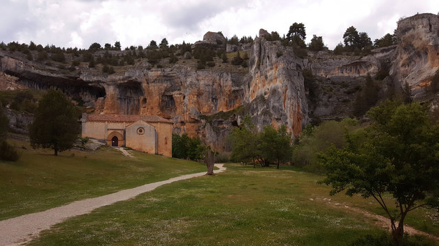 Landscape the canyon of the river lobos in soria