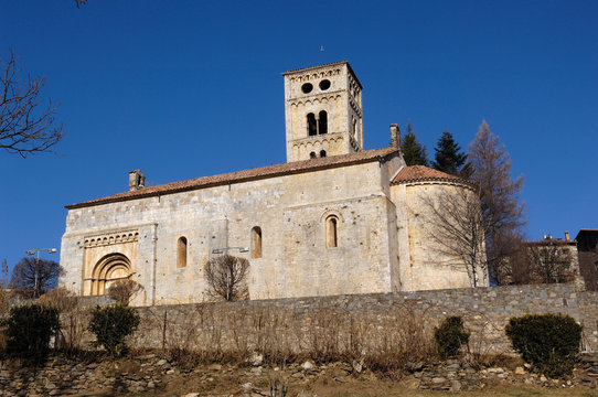 Romanesque Church of Santa Ceciia of Mollo, Ripolles, Girona province, Catalonia, Spain
