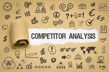 Competitor Analysis / Papier mit Symbole