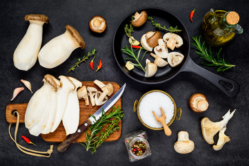 Cooking Eryngii Edible Mushrooms
