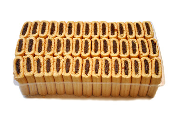 Packaged Fig Cookies Over White