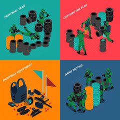 Paintball Isometric Compositions