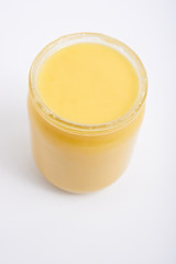 white honey on a white background