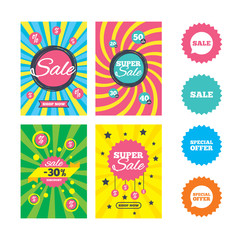 Sale icons. Special offer speech bubbles symbols.