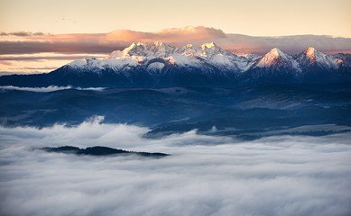 Widok na góry Tatry