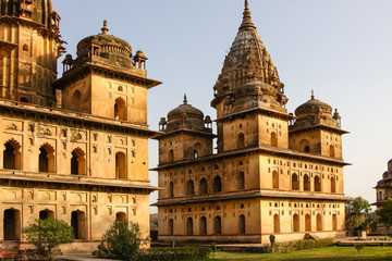Fototapeta premium Chaturbhuj temple in warm evening light, Orchha, Madhya Pradesh, India
