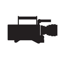 Isolated cinema camera icon on a white background, Vector illustration