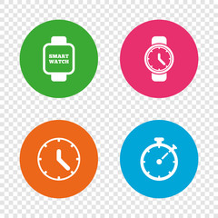 Smart watch. Mechanical clock time and timer.