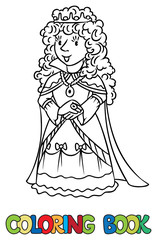 Fototapeta premium Coloring book of Beauty fairy queen or princess