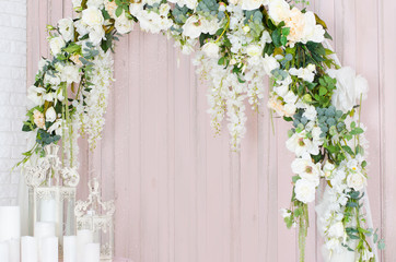 Decorative arch of flowers