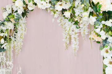 Decorative arch of flowers