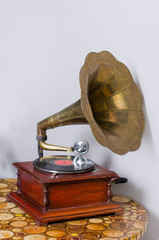 Old vintage gramophone