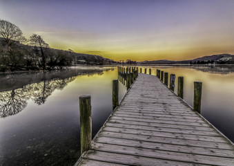 monk coniston jetty front view in January