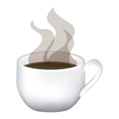 image color with hot cup of coffee close up