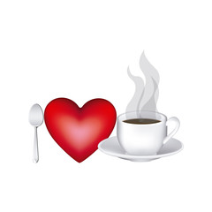 image color with lovers of hot coffee drink vector illustration