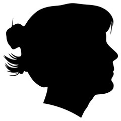 silhouette of a woman in profile