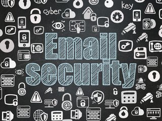 Safety concept: Email Security on School board background