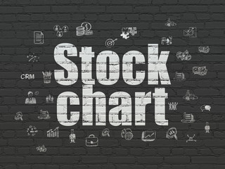 Business concept: Stock Chart on wall background
