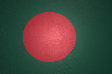 Flag of Bangladesh on stone background, 3d illustration