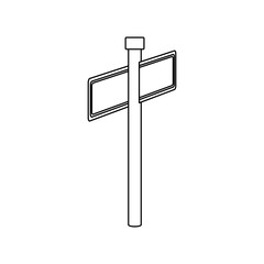 Fototapeta premium monochrome contour with rectangle shape with metal pointer direction in rear view from left side vector illustration