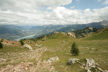 Fototapeta na wymiar Paysage alpins vue du Grand Morgon, France