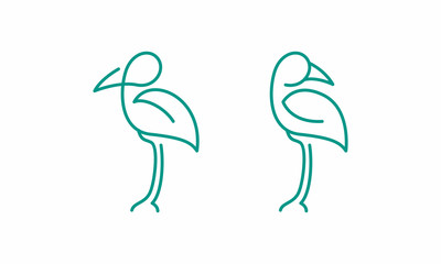 flamingo logo concept