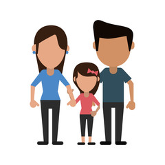parents with daugther family vector illustration eps 10