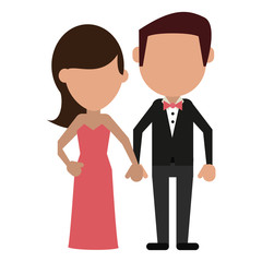 groom and bride couple vector illustration eps 10
