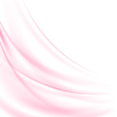 Blue folds of silk on a white background