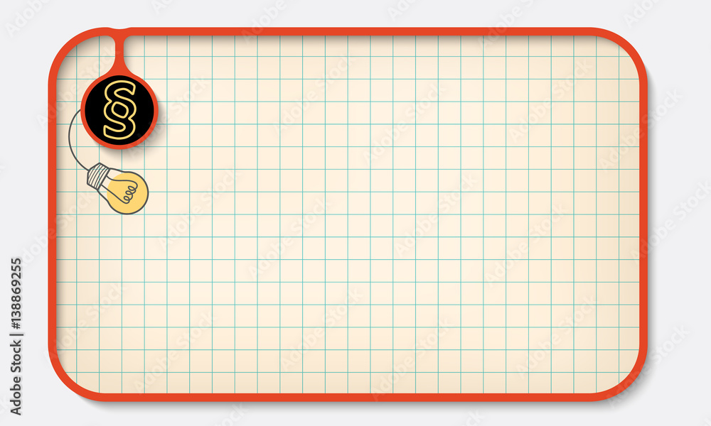 Poster text box for fill your text with graph paper and paragraph