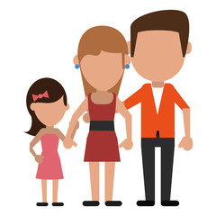 parents with daughter family vector illustration eps 10