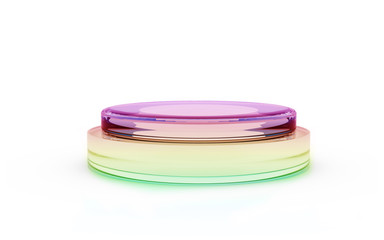 color of round glass stand for display