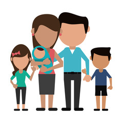 family parents childs and baby vector illustration eps 10