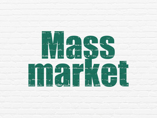 Marketing concept: Mass Market on wall background