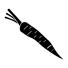 carrot vegetable nutrition pictogram vector illustration eps 10