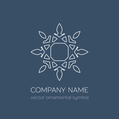 Vector linear geometric symbol