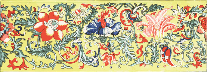 Traditional Chinese floral ornament