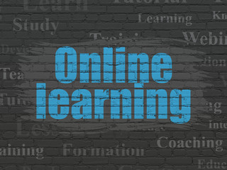 Learning concept: Online Learning on wall background