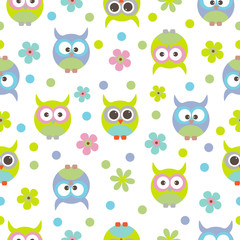 Fototapeta premium Vector seamless pattern on the theme of birds.