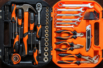 A toolbox with different instruments.