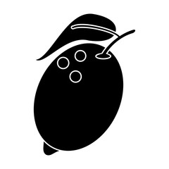 lemon citrus fruit icon pictogram vector illustration eps 10