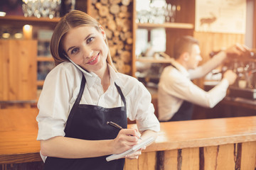 Concept for professional barista in coffee shop