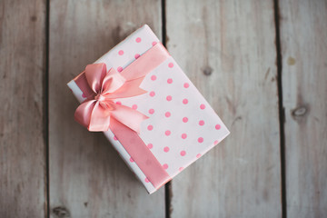 Stylish handmade gift top view.
