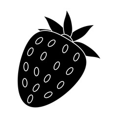 strawberry sweet vitamin nature pictogram vector illustration eps 10