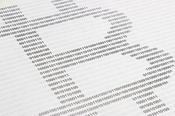 Obraz premium symbol of bitcoin is encrypted in binary code
