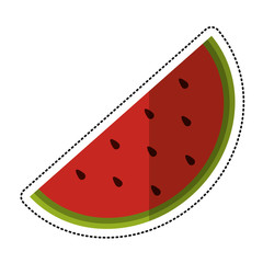 cartoon watermelon juicy fruit icon vector illustration eps 10