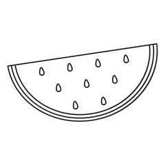 watermelon juicy fruit thin line vector illustration eps 10