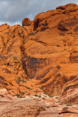 Fototapeta premium Rock climbing in Red Rock Canyon, Nevada, USA