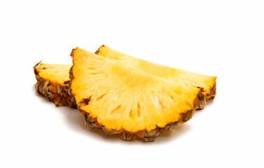 sliced pineapple isolated